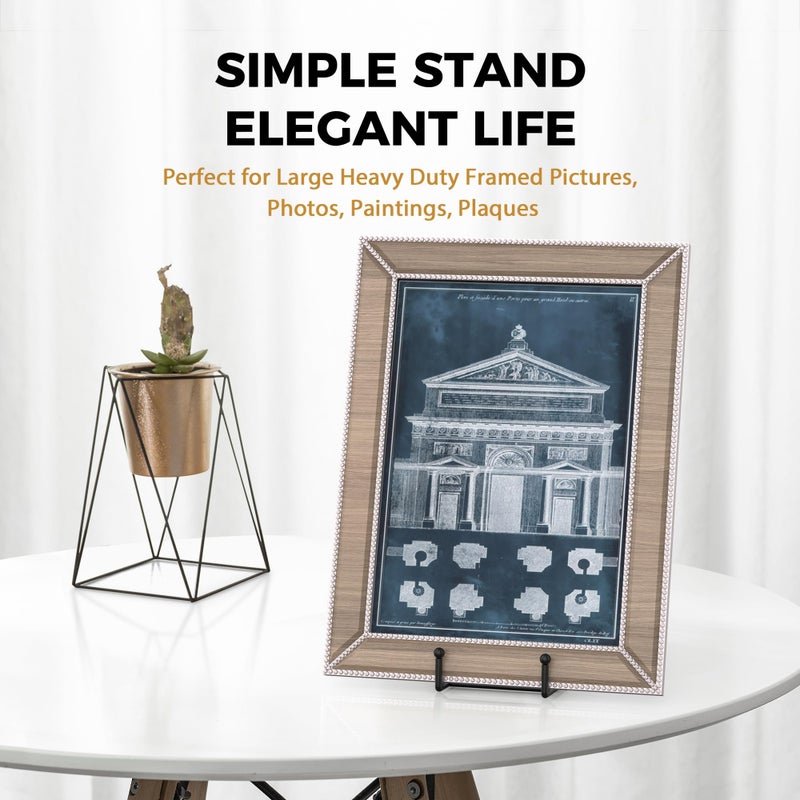 TRLife TR-LIFE 4 Pack 12 Inch Large Plate Stands/holder for Display - Metal Picture Frame Holder Stand + Easels for Platter  Book  Plaque  Photo  Table top Art - Image 5